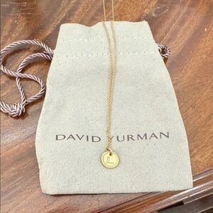 Cable Collectibles Initial “L” Pendant Necklace with Diamonds in 18K Gold